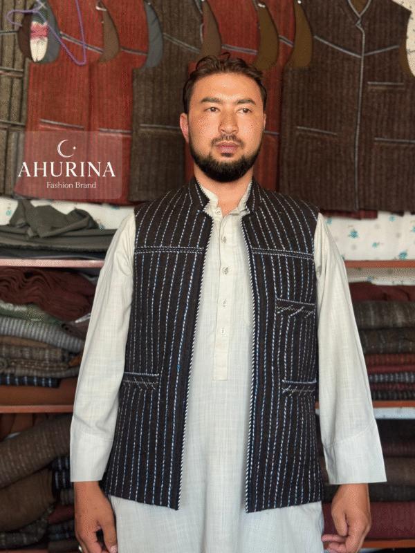 Waist Coat - Striped Navy ( WASKAT) - WSC05