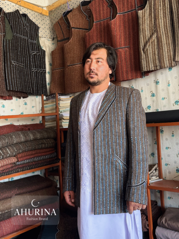 Barak Coat Brown Striped C02