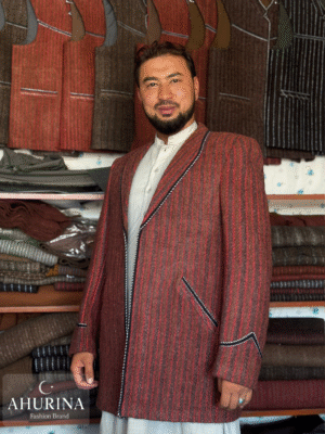 Untitled design Barak Coat - Striped Red C03
