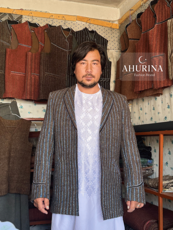 Barak Coat Brown Striped C02