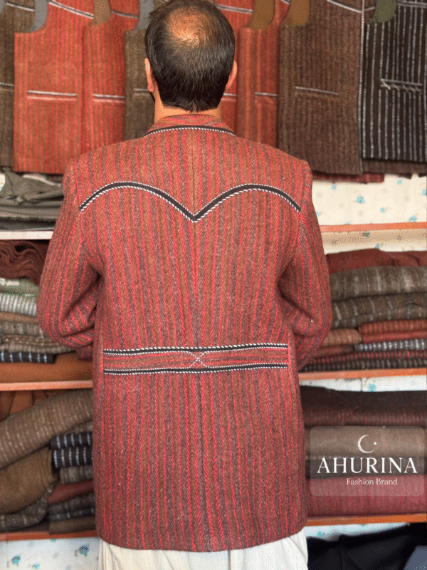 Barak Coat - Striped Red C03