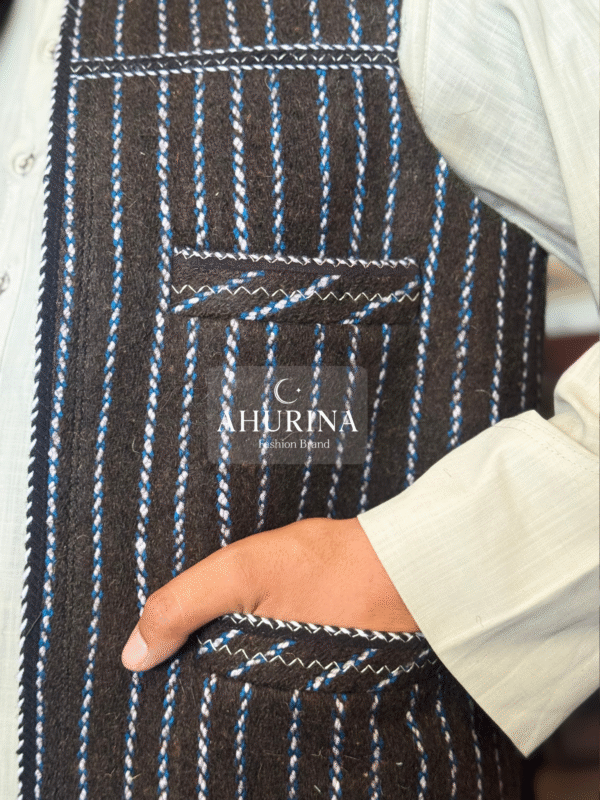 Waist Coat - Striped Navy ( WASKAT) - WSC05