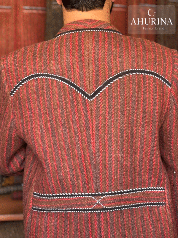 Barak Coat - Striped Red C03