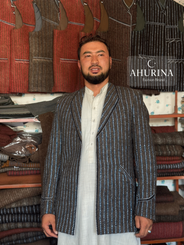 Barak Coat Brown Striped C02