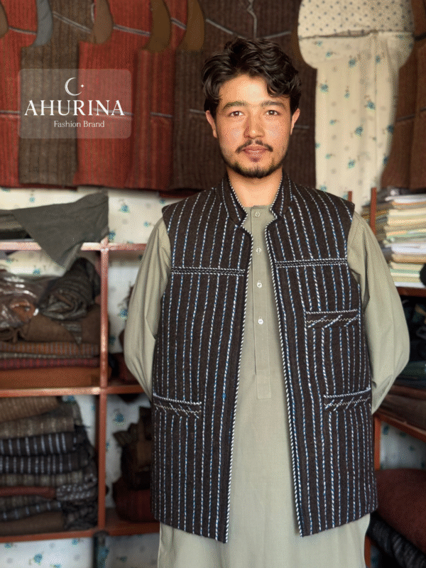 Waist Coat - Striped Navy ( WASKAT) - WSC05