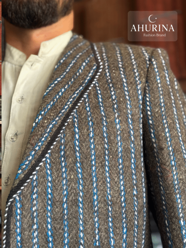 Barak Coat Brown Striped C02