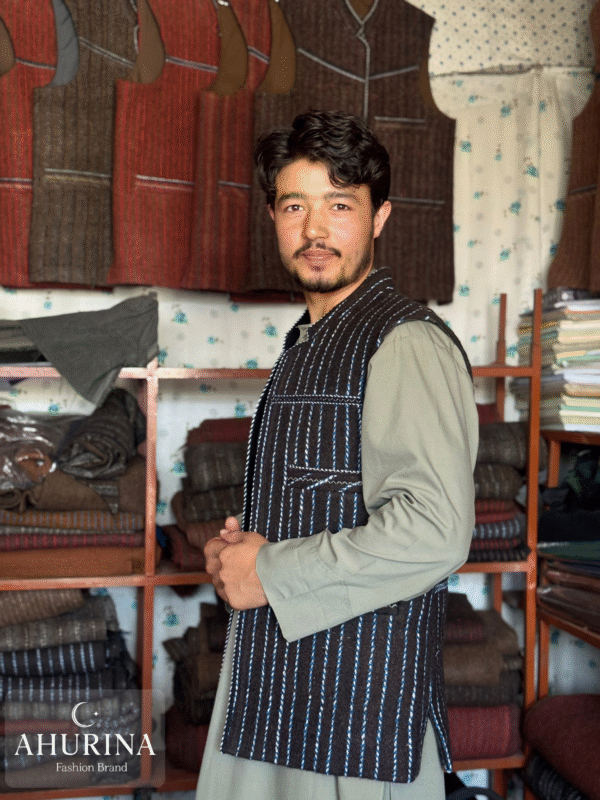 Waist Coat - Striped Navy ( WASKAT) - WSC05