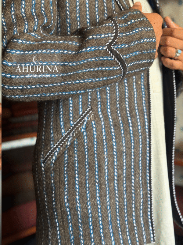 Barak Coat Brown Striped C02