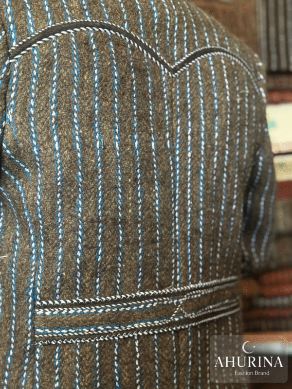 Barak Coat Brown Striped C02