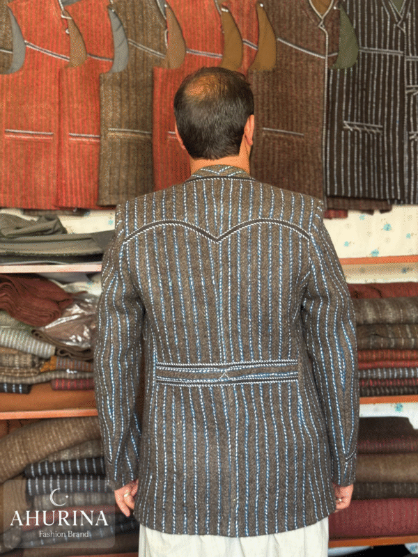 Barak Coat Brown Striped C02